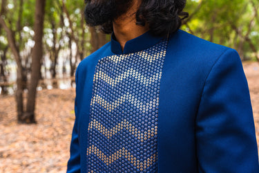 Asymmetric cross cut Indo Western Set