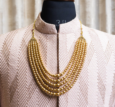 Multi Layered gold Pearls Mala