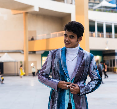 Multicolored Velvet Blazer